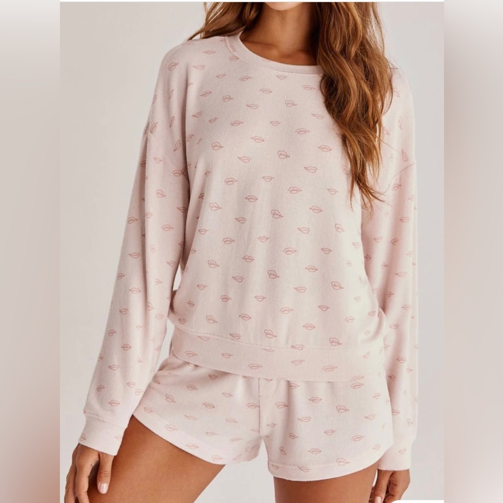 Z Supply Stella Lip Long Sleeve Pajama/Lounge Set